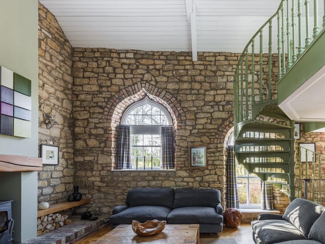 The Old School, North Yorkshire, by ArkleBoyce Architects. The listed building remains unchanged and a lightweight glass link connects the existing and proposed buildings together. Photo: Nicholas Worley