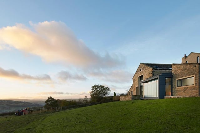 Thorney Barn, Calderdale, by Gagarin Studio. A building that has been reimagined and brought back into use by sensitively balancing the need to retain the heritage of the modest, agricultural building whilst delivering a modern, sustainable home using local materials, suppliers and craft. Photo: Andrew Wall