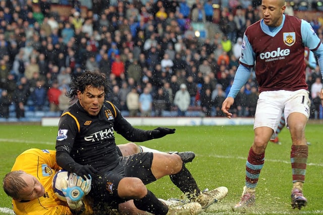 April 3rd, 2010: The Clarets were hit for SIX against City at Turf Moor. The home side were 3-0 down (Adebayor, Bellamy, Tevez) after seven minutes and five goals down (Viera, Adebayor) at the break. Steven Fletcher's consolation came after Vincent Kompany's finish.