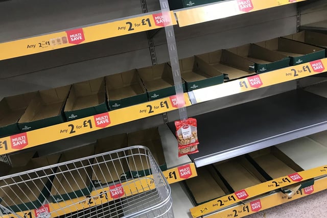 Pasta aisles in some supermarkets were emptied cc Holly Jade