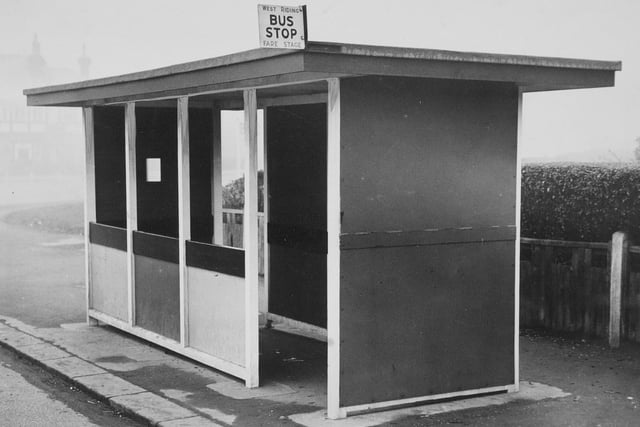 A bus shelter on Horbury Road in 1963.