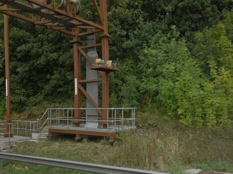 This camera is on the southbound carriageway about a mile before the Tibshelf motorway service station.
