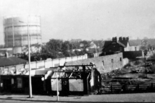 The Ritz Cinema on Station Road in the process of being demolished. This cinema had opened in 1920 as the Cross Gates Picture House, became the Ritz in 1938 and closed in 1965.