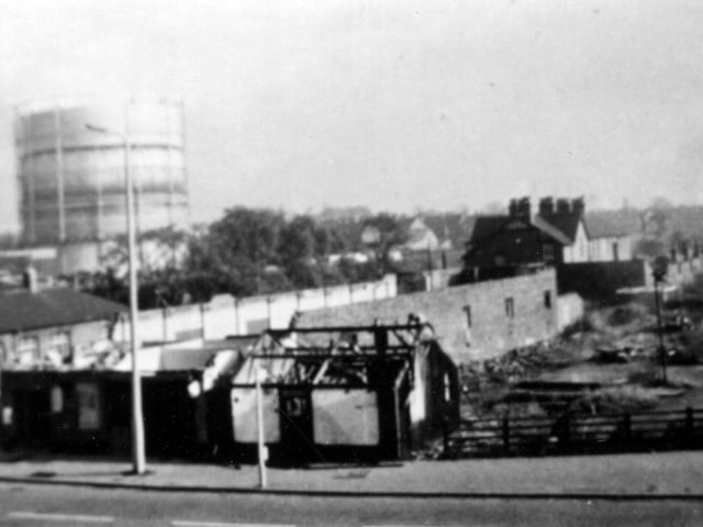 The Ritz Cinema on Station Road in the process of being demolished. This cinema had opened in 1920 as the Cross Gates Picture House, became the Ritz in 1938 and closed in 1965.