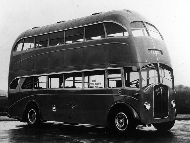 A Leeds City Transport Bus - number 200 - pictured at the Motor Body Builders, Charles H. Roe Ltd. of the north side of Austhorpe Road, Cross Gates.