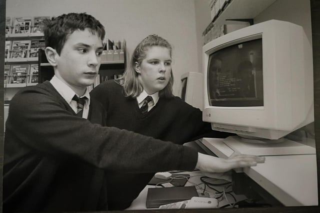 In January 1994 St Augustine School pupils Deborah Stockdale and Antonio Alsina were on hand to operate the Campus 2000 link with Scalby School.