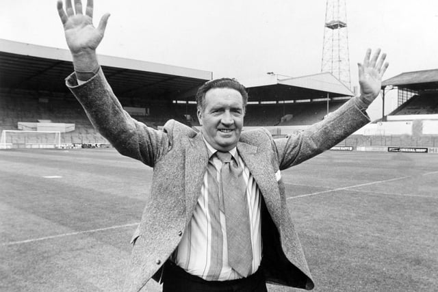 Jock Stein on the pitch at Elland Road after being appointed Leeds United's new manager in August 1978.
