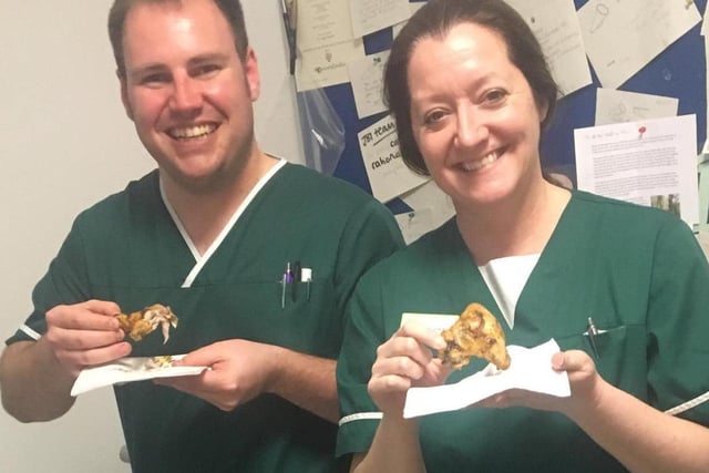 Nando's in Cardigan Fields, Kirkstall, rang staff at a Leeds hospital to ask if they would like some free food. The chain delivered 80 chicken wings and spicy rice to the ward.