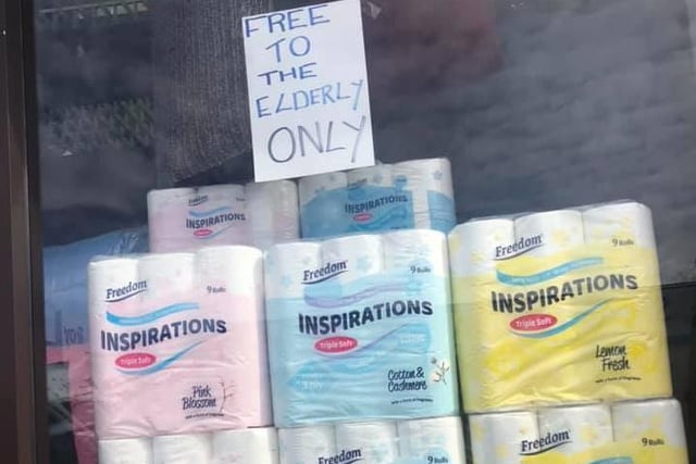 Amid the stockpiling of toilet rolls by some shoppers, Home Stores in Harehills has won praise on social media for making sure the elderly are not caught short.