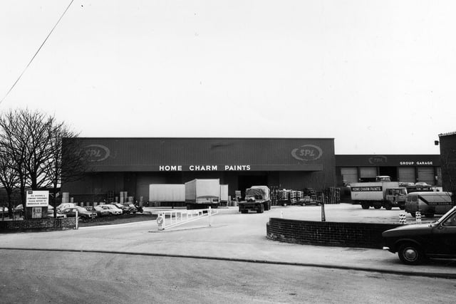 Wide Lane showing the factory of Silver Paint and Lacquer Co. Ltd., paint manufacturers, makers of Home Charm Paints. SPL, as it was known, was founded in 1947 by Leslie Silver.