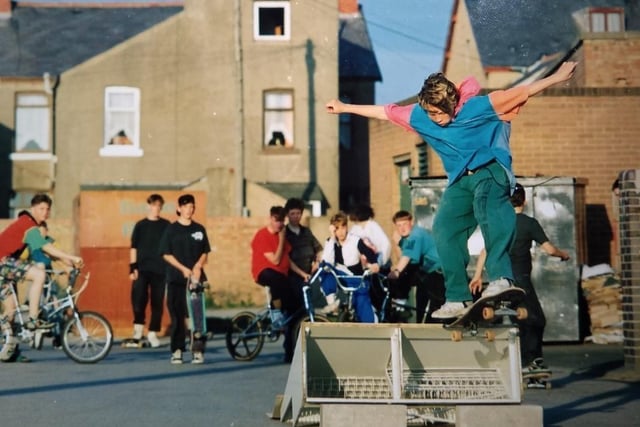Car park by day, makeshift skate park by night improvised by Cleveleys youngsters who were clamouring for the real thing