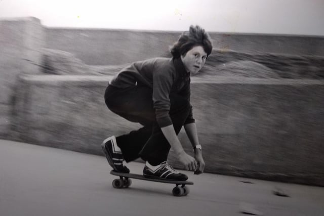 Skateboarding along the promenade in 1977