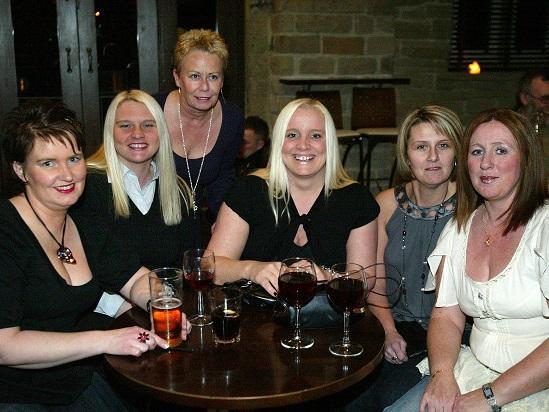Julie, Emma, Maureen, Sarah the birthday girl, Colette and Becky in Sowerby Bridge back in 2008.