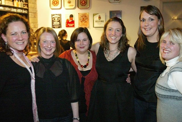 Janine, Lisa, Helen, Martha, Clare and Pippa on a night out in Sowerby Bridge in 2008.