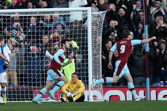 December 2nd, 2012: Striker Sam Vokes beats Paul Robinson in the 89th minute to rescue a point for the Clarets against Rovers at Turf Moor. Jordan Rhodes had opened the scoring for the visitors in the 68th minute.