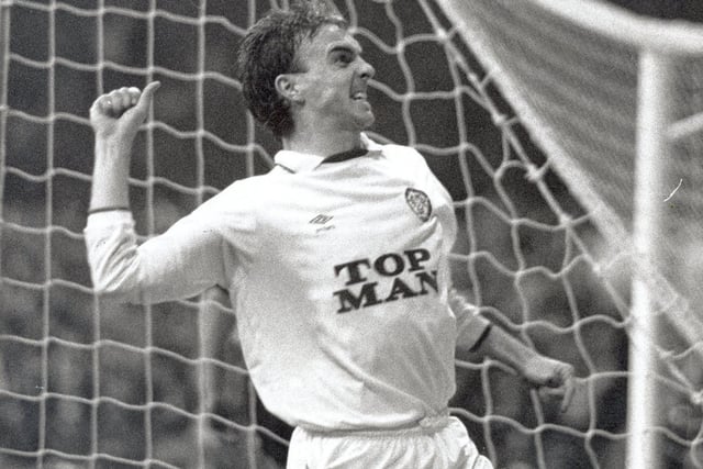 Andy Williams celebrate scoring at Filbert Street. Who remembers Mervyn Day being carried off injured?