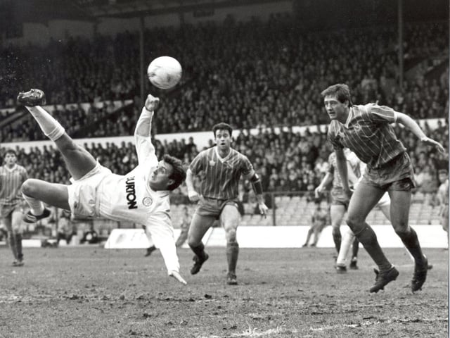 Bobby Davison fires towards goal.