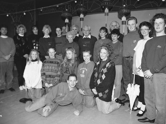 A singing and dancing musical took to the stage in Chorley, with a crash, a bang and a wallop. St Paul's Amateur Players staged a production of Half a Sixpence at Adlington's community centre. The cast are pictured above