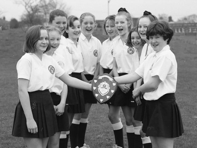 A South Ribble school's hockey team is the tops after thrashing the opposition in a seven-a-side competition. The under-13 team from Penwortham Priory High took part in the Preston and District Tournament and won the final against Garstang High School, 3-0. The victorious team is pictured above: Rachel Orton, Karen Learmonth, Adele Rawcliffe, Caroline Lightfoot, Sarah Smith; Lindsay Mekie, Shona Mekie, Kathryn Payne, Claire Lee and Karlyn Hinchcliffe