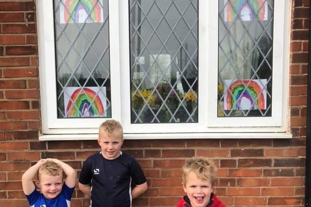 Freddie age 4, Mylo age 7 and Joshua age 4 with their symmetric creations