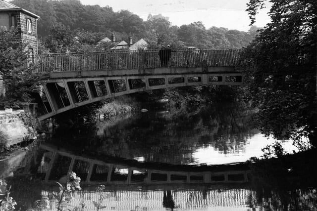 This is historic Newlay Bridge between Bramley and Horsforth.