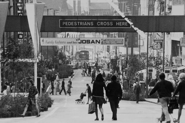 Is this the Briggate you remember? Pictured in September 1972.