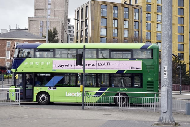 This bus in Leeds city centre was almost empty.