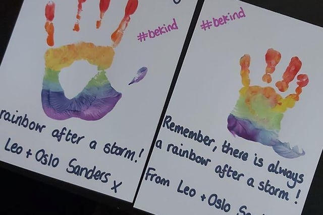 Families are painting rainbows in their windows to spread message of hope during coronavirus pandemic