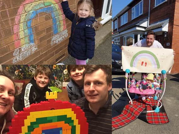 Children and families across the district have been busy making rainbow pictures to spread hope during the coronavirus pandemic
