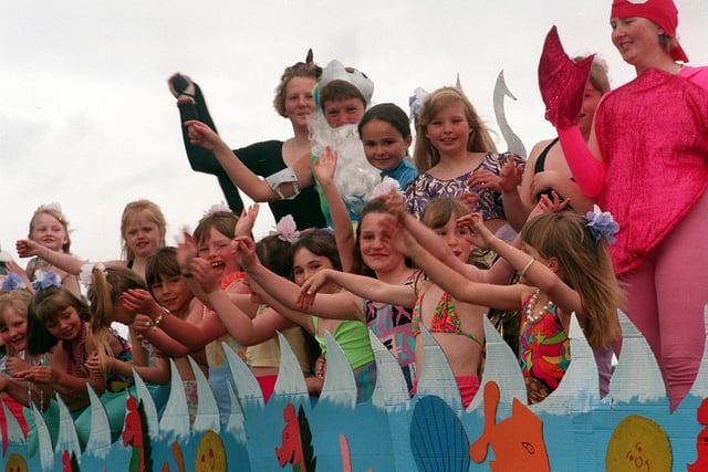 Little Mermaid characters at Kirkham Gala procession
