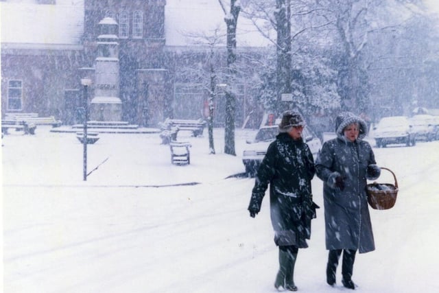 There was snow in February of 1994. Pictured above is Lytham Square, covered in the white stuff