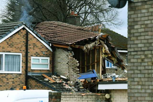 The entire rear of the modern terraced home was destroyed.