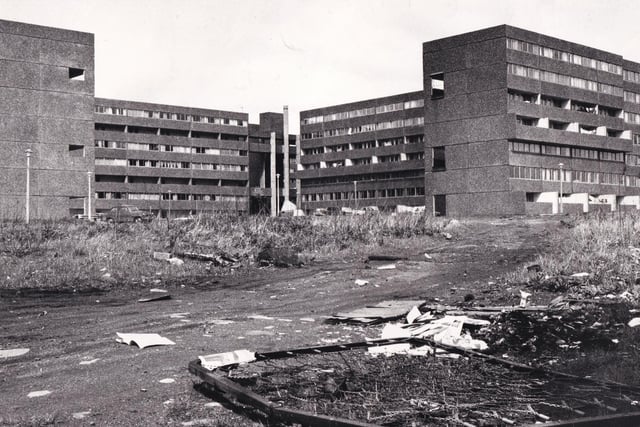Is this the Leek Street flats you remember? Pictured in December 1974.