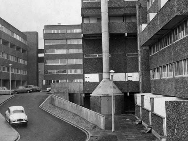 The flats, shown here when they first opened in 1968, initially proved very popular with residents.