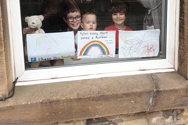 We've put a teddy in our window as well for the children 'going on a bear hunt' Charlie 11, Evie 2 and Toby 6, sent by Susan Dewhurst