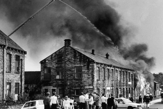 Firefighters struggled to find water supplies as a huge blaze destroyed a Leeds factory and more than one million pounds worth of stock. The blaze broke out at Loxton lampshade manufacturers on Carlisle Road in Pudsey.