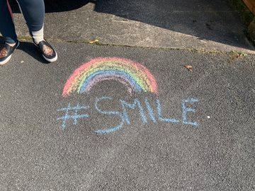 Alongside rainbows, residents have been sharing messages of hope and kindness to keep people's spirits up.