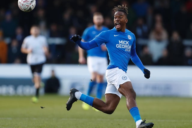Peterborough United striker who is the highest-placed player outside the Championship in the FourFourTwo list. Photo by Luke Walker/Getty Images.