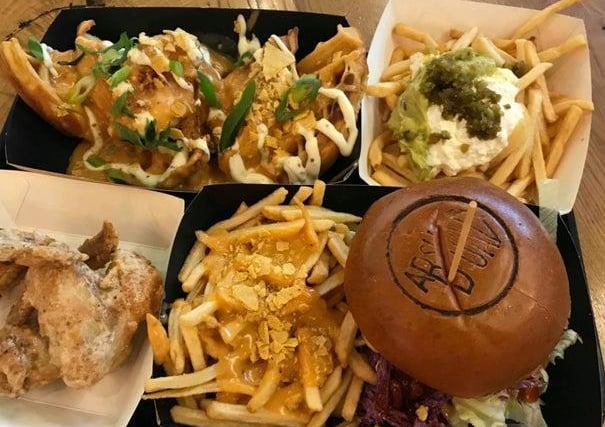 Order a feast from Absurd Bird in Trinity Kitchen, with a huge delivery menu including burgers, chicken, vegan tenders and BBQ wings.