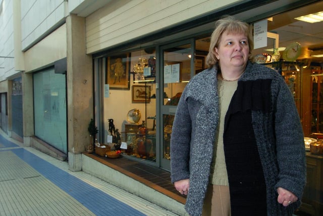 This is Hazel Gough outside her shop Kolekt in January 2008.