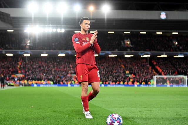 The Liverpool defender faces plenty of competition for the right back role, but the 21-year-old is leading the way. He's contributed to 10 clean sheets at one end of the field and added 12 assists at the other end as the Reds marched towards the title.