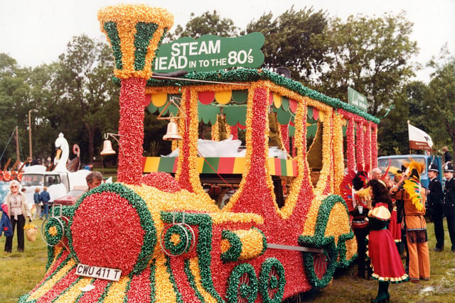 June 1980 and this spectacular float was Lewis's entry to the 7th Annual Lord Mayor's Parade, seen here on Woodhouse Moor before departure.