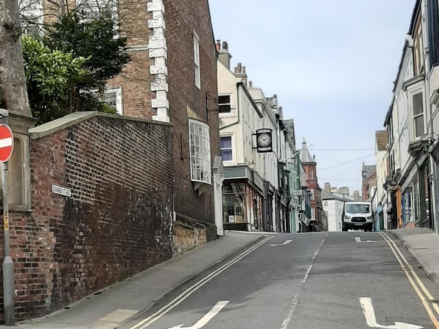 Nobody about on Skinner Street.