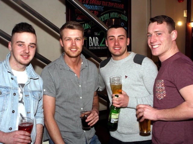 Tom, Steve, Aaron and Ant in Bar 2B.