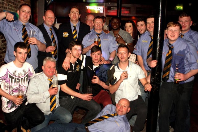 Ollerton rugby club on a rugby tour visit Blue Lounge.
