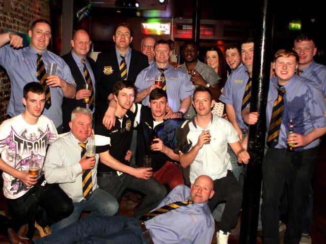 Ollerton rugby club on a rugby tour visit Blue Lounge.