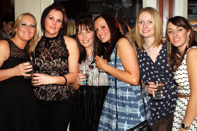Naomi, Katie, Kerry, Lindsey, Vicky and Jodie in Bar 2B.