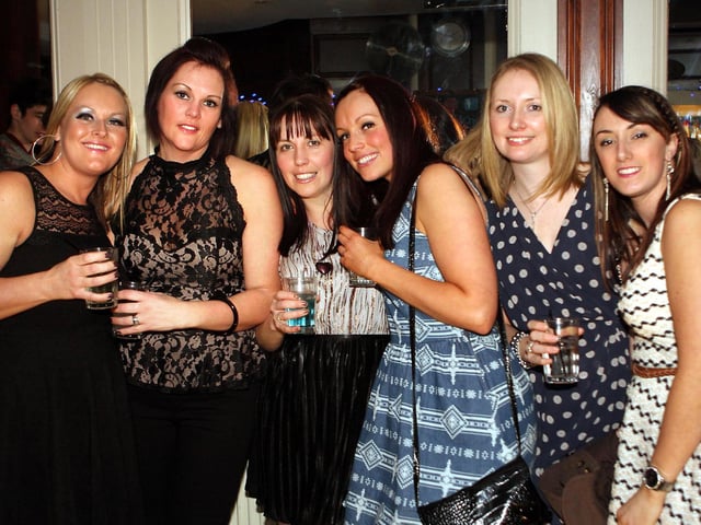 Naomi, Katie, Kerry, Lindsey, Vicky and Jodie in Bar 2B.