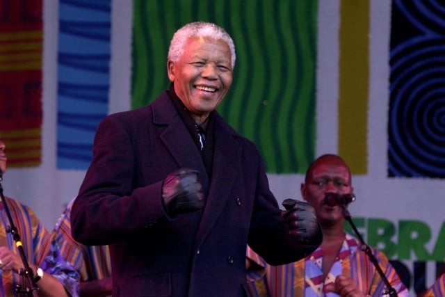 Do you remember him dancing on stage during a performance from South African singing group Ladysmith Black Mambazo?