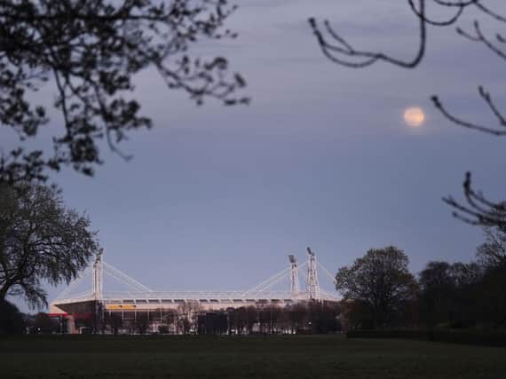 The 'Super Pink Moon' in the skies above Deepdale. Credit: Donna Clifford
